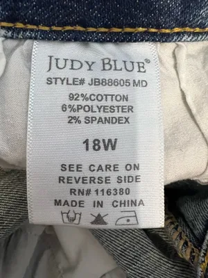 Judy Blue Cuffed Distressed Ladies Jeans thumbnail 6