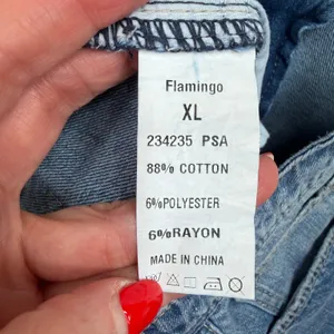 Flamingo XL 36 Ripped Raw Hem Mid Rise Straight Leg Cropped Jeans Boho Relaxed thumbnail 4
