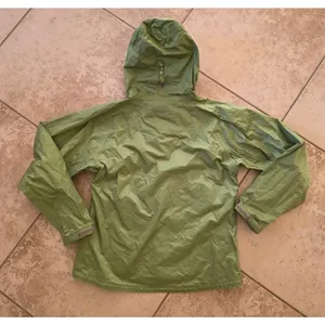 ISIS Waterproof Women’s Jacket Medium Green Hooded Pockets Zip Shell FLAW thumbnail 8