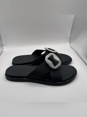 OluKai La'i Slide Sandal lava rock size 8 flip flop black sandal women’s thumbnail 5