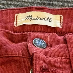Madewell‎ Cali Demi Boot Rust colored Corduroy Pants Women's 27 thumbnail 3