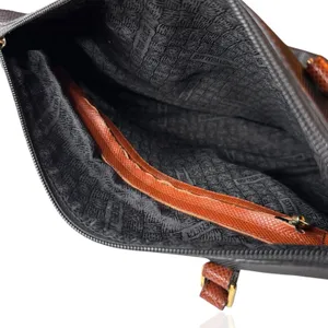 Vintage Bottega‎ Veneta Marco Polo Collection Black Brown Handbag Classic Purse thumbnail 8