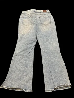 Maurices Light Blue Distressed Flare Jeans thumbnail 2
