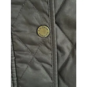 LL Bean Diamond Quilted Full Zip‎ Vest MED Black Plaid Lined Cord Collar thumbnail 7