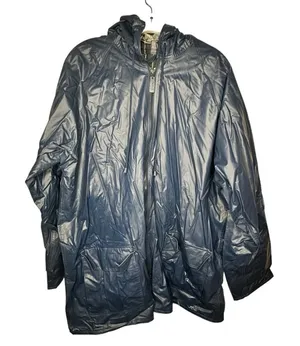 Totes Navy Rain Coat with Hood‎ Blue Size XL thumbnail 1