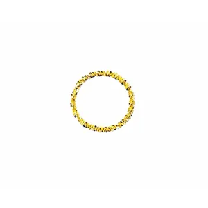 Sparkling‎ Yellow Gold Plated 925 Margarita Chain Flexible Ring, Sz 6.5 thumbnail 13