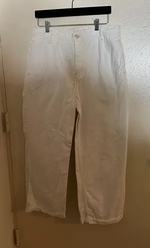 Free People White Wide Leg Jeans thumbnail 1