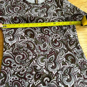 Michael‎ Kors Paisley Print Dress Women’s Size XS Short Sleeve A-Line Poly Crepe thumbnail 8