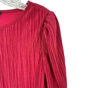 Ann Taylor Factory Women's Red Puff Sleeve Blouse Size S‎ thumbnail 3