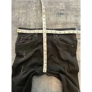 AG Adriano Goldschmied Distressed Black The Farrah Skinny High Rise Jeans 26R thumbnail 6