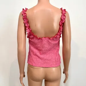 Urban Outfitters large Elsa lace ruffle front tie cami top TS 3668 thumbnail 8