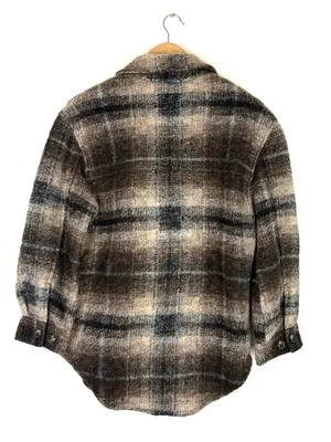 Artizia Wilfred Ganna Plaid Wool Shirt Jacket thumbnail 6