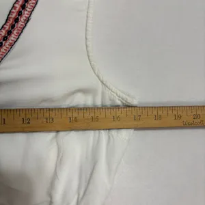 Vero Moda Mini‎ Dress White Embroidered Boho Smocked Vacation Festival Beach S thumbnail 9
