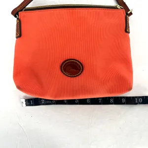 Dooney and Bourke Nylon Orange Sherbert Crossbody with Leather Strap thumbnail 8