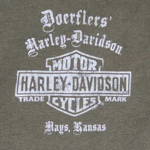 Y2K 2007 Harley Davidson Army Green Sparkly Logo Tank Top thumbnail 8