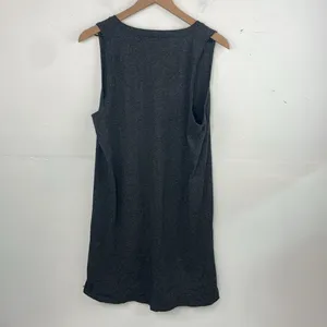 Madewell Heather Gray Knit Dress Shirt Strapless size Large 100% Cotton thumbnail 4