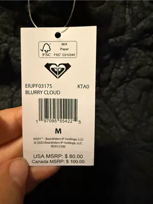 Roxy Blurry Cloud Full Zip Polar Fleece Floral Sherpa Mock Neck Black Medium NEW thumbnail 7