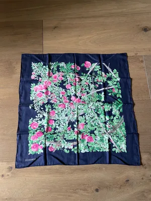 Nina Ricci Floral Handkerchief Bandana Neckerchief Scarf Silk? thumbnail 7