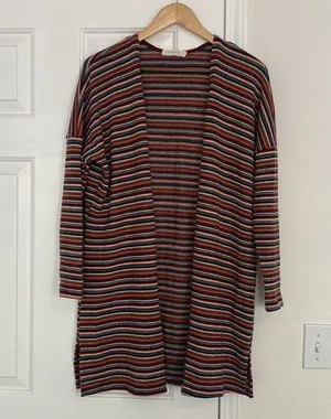 Rokoko long multicolored cardigan. thumbnail 1