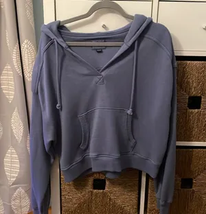 American Eagle never worn blue cropped hoodie! thumbnail 1