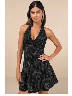 NWT Lulus black mini dress thumbnail 2