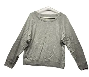 Everlane Sweatshirt Womens Large Gray Cotton Crewneck Pullover Raglan Sleeve thumbnail 1