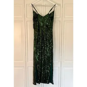 Taylor NWT green sequin cowl neck midi dress 6 thumbnail 5