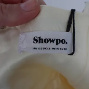 Showpo Carolina Mini Dress Off White Scoop Neck Panel Bodice Womens Size 8 thumbnail 4