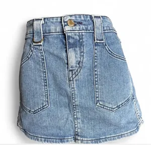 Levi's blue denim mini skirt with button and zipper closure. Size: 3 #denim #miniskirt thumbnail 1
