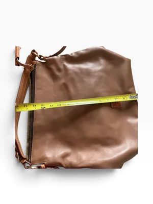 Dooney & Bourke smooth leather large hobo handbag mustard brown leather large thumbnail 7