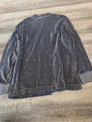 Pact Organic Cotton Pure Velour Cozy Pullover Sweatshirt in Graphite thumbnail 7