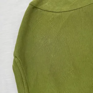 Lucy Yak Olive Green Long Sleeve Tee Lettuce Hem Crop Top Fit Fall Shirt Size M thumbnail 6