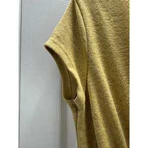 Vada Winter‎ x Maverick Jumpsuit L Mustard Yellow Knit Smocked V Neck Pockets thumbnail 6