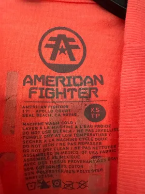 American Fighter Coral Pink Women’s Short Sleeve Graphic Tee Size XS thumbnail 9