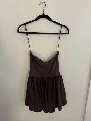 Onda Drop-Waist Tube Mini (Chocolate) thumbnail 3