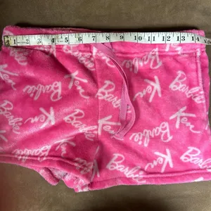Barbie Ken Apparel Matel Hot Pink Logo Fleece Sleep Shorts with pockets size M thumbnail 5