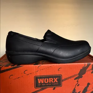 Worx Womens Black Leather‎ Slip On Work Comfort Slip Resistant Shoes Sz 10 M thumbnail 7