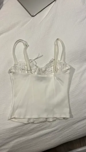 White Lace Corset Edikted Bustier Top thumbnail 5