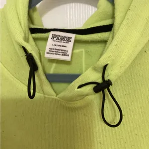 PINK Victoria's Secret Neon Green Hoodie thumbnail 4