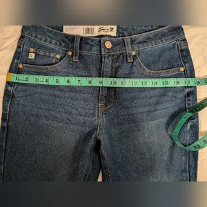 NWT Seven 7 High Rise Straight Leg 90s Jeans W4 Dark Wash thumbnail 7