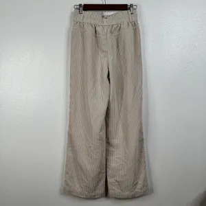 Urban Outfitters‎ BDG Cream Corduroy Wide Leg Pull On Pants Size Small thumbnail 2