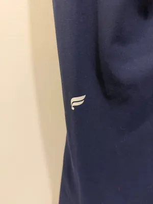 Fabletics Oasis PureLuxe High-Waisted Crossover Flare Leggings Navy thumbnail 7