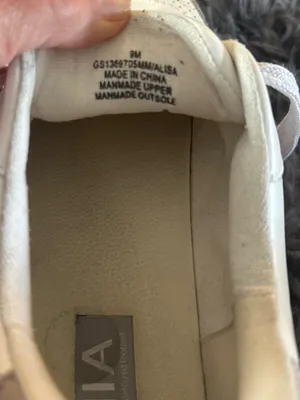 MIA Size 9M Krew Court White and Cement (Tan) Low-Top Leather Sneakers thumbnail 9