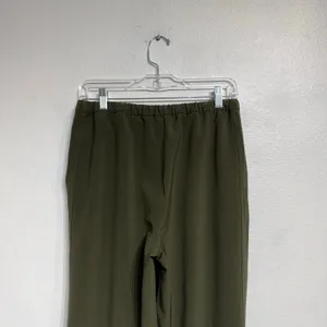 Athleta Olive Green Snap Side Drawstring Pants Sz XS thumbnail 9