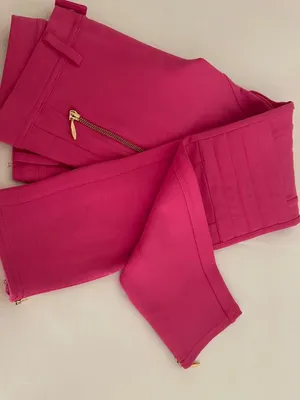 Juicy Couture Hot Pink Pants with Gold Accents Size 6 thumbnail 1