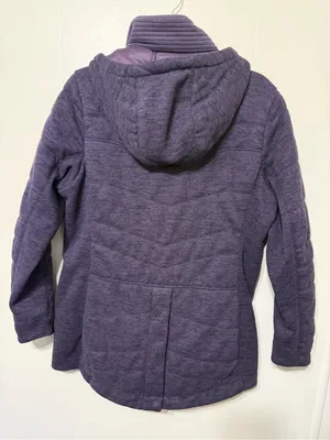 The North Face Women's Purple Quilted Hooded Jacket L thumbnail 10
