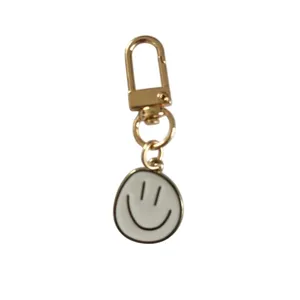 Happy Face Keychain Set Bag Charms Pink/White/Gold Y2K Twee Accessories thumbnail 2