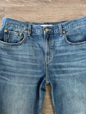 Levi’s Low Pro Straight Jeans Size 31 Breathe Out Distressed Medium Wash 90s thumbnail 7