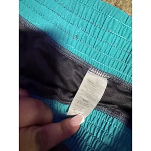 Activewear Womens Running Shorts Teal Grey Colorblock‎ Athletic Gym Shorts Small thumbnail 3