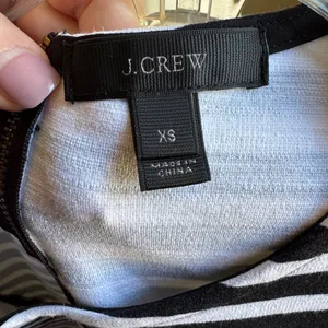 J. Crew Black & White Stripe Dress thumbnail 2